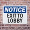 Signmission Exit Sign, Plastic, 14 in W, 10 in H, Exit To Lobby OS-2PACK-NS-P-1014-L-12257 - alternate 3